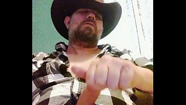 COWBOY MILKING HIS SHAFT