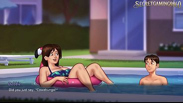 STEPMAMA Gets Screwed Her Cunt While She Was In The Pool, Creampie Her MATURE Cunt - Summertime Saga 45 By DarkCookie - 3D Porn Game