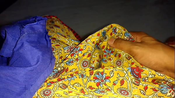 Load Shot In Maid's Satin Saree And Blouse