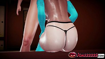 Hot Blue Hair Anime Chick Brighid In 3D Hentai - Wet Blowjob, Stroking Massaging, And Deep Oral Irrumatio Cumshot - Rule34 Animation