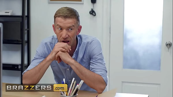 BRAZZERS - Doll Wicky Downs Her Employee's Gigantic Shaft Through A Gloryhole Then Slides It Inside Her Insatiable Honeypot