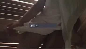 Brazen German Gal Caught Masturbating In The Sauna