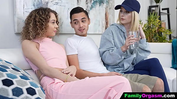 FamilyOrgasm - Sinful Honey Caresses Her Sister's Boyfriend's Rod To The Release