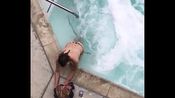 Caught Bare Hotties In The Pool.
