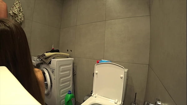 Tricking. Man Fucks My Wifey In The Bathroom When I'm At Work.Real Home Video