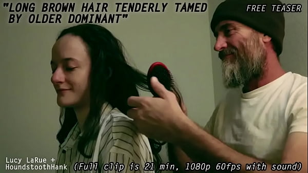 Long Brown Hair Tenderly Tamed By Older Commanding