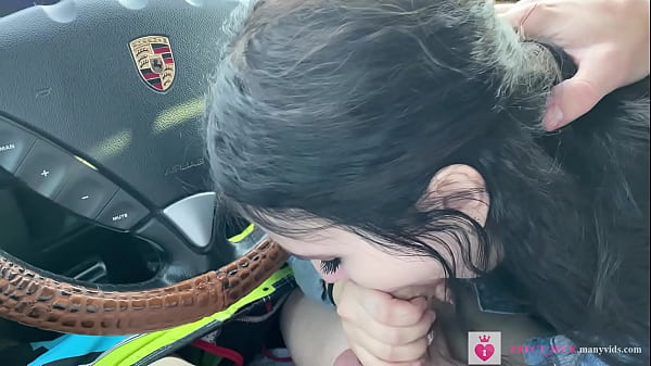 Bj In A Porsche! Compact 18 Year Old Raven-haired Blows Cock In Car! FREE! - Vik Freedom