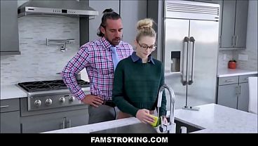 FamStroking - Darling Tiny Light-haired Young-babe Stepkid Smashed To Release By Her Jealous Stepdad In Family Kitchen - Lily Larimar, Johnny Castle