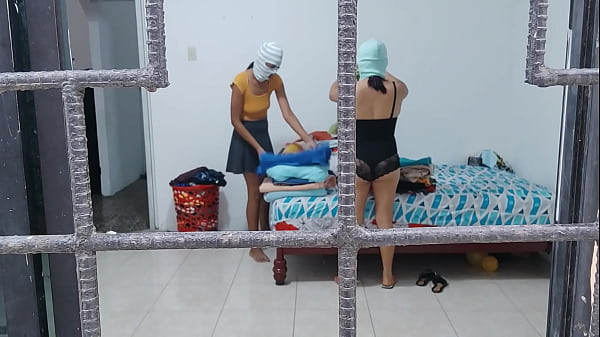 Lustful Housewives Do Housework While Touching Each Other's Buttocks And Boobs