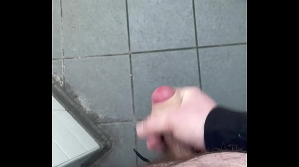Chubby Climaxing In Public Toilet
