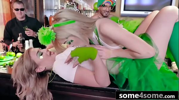 Three Crazy Chicks Starting A Sex Party In A Pub On St. Patty's Day