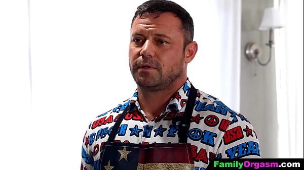 FamilyOrgasm - Mischievous Coed Gobbles Beside Her Patriotic Family Members