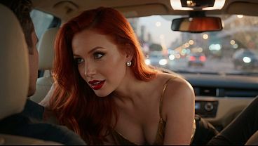 This Lustful Red-haired Straddles The Uber Driver's Cock - AI-generated Content