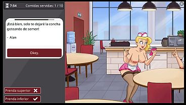 Sensual Waitress Nails All Her Customers (Barely Workout #3)