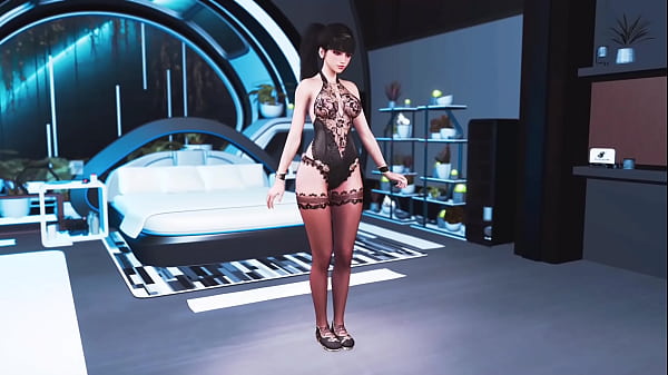 New Playful Eve Teases Player In Black Pearl Outfit In Luxury Bedroom