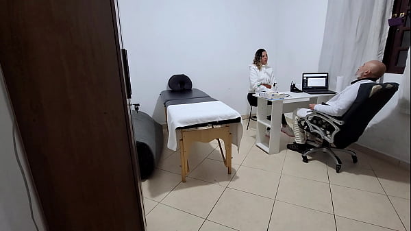 Patient Gets Stroked By Proctologist During Backdoor Exam.