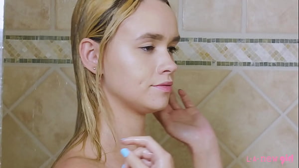 Charming Fair-haired Takes Sexy Shower