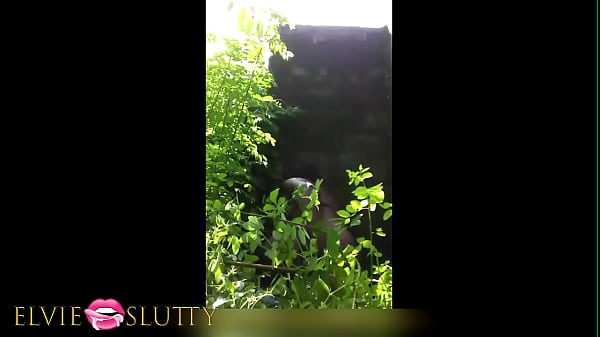 She Got Horny In The Garden And Snatch Railed Herslef With A Dildo