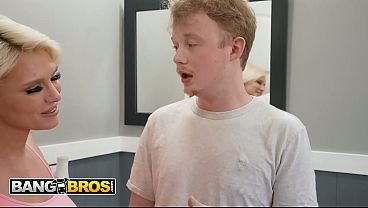 BANGBROS - Charli Phoenix Torments Her Stepson With Sultry Lingerie Before Nursing Him Off And Taking A Frantic Bounce