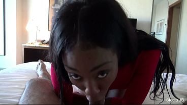 Dripping Drippy Testicle Sapping Blowjob With Ebony Model