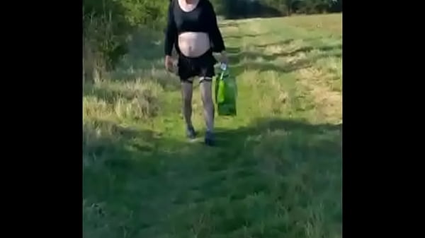 Bisexual Crossdresser Takes His First Public Walk Dressed Up Like A Honey And When He Saw Someone Coming He Was Going To Walk Right Past Them But Ended Up Running Off Instead Vote
