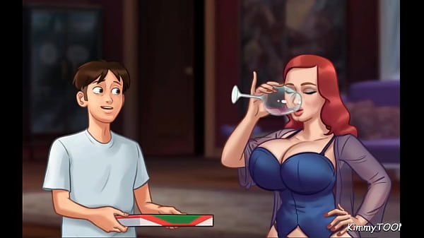 Summertime Saga - Stepgirl Caught Stepmom Drilling Her Boyfriend The Pizza Bloke - KimmyToons