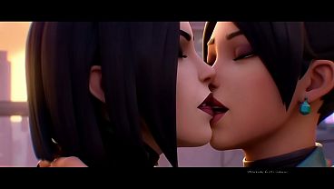 Sage X Viper Lesbian Making Out (Valorant /AI Generated)