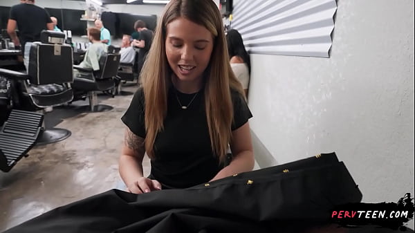 Feeling Up The Naughty Nubile Cleaner’s Butt In The Barbershop - PervTeen