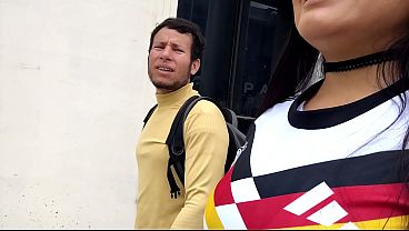 A Chesty German Lady Meets A Bloke At The World Cup And Then They Have Sex To Celebrate Their Elimination From The Soccer Tournament.
