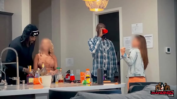 Raven-haired And Platinum Hoe Hotwives Getting Blacked By Basketball Players As Their Cuck Hubbies Film And Watch