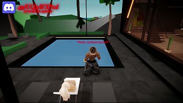 Trashy Friend Lia DRAINS My BBC By The Pool (ROBLOX BROOKHAVEN)