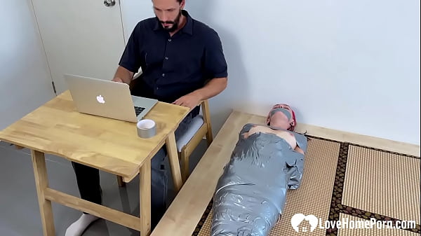 Completely Duct-Taped, I Taunt And Touch Her