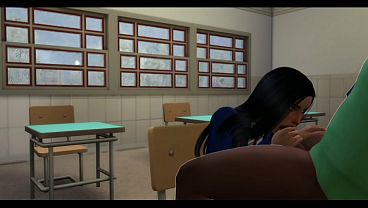 Gabby Blowbanged And Bukkaked By College Professor And Pupils During Class.