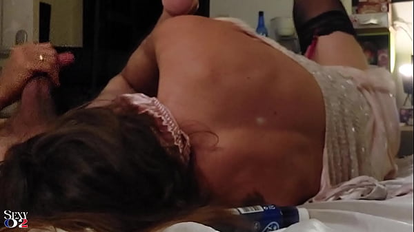 2165 - French Candid, Clothed In Cotton Beaded Dress, Pink Satin Panties, Lingerie, High-Heels, Bj, Ass Licking, Rear Entry, Sex Toys