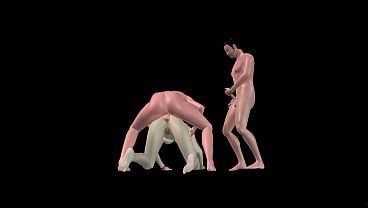 Animated Shemale Porn - Exquisite Shemale Slamming Girl Doggy While Guy Caressing
