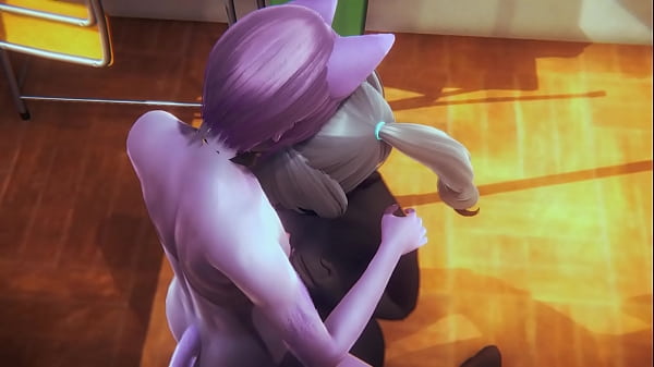 Furry Hentai - Cat Skunk And Wolf 3some In Class - Japanese Asian Manga Anime Film Game Porn