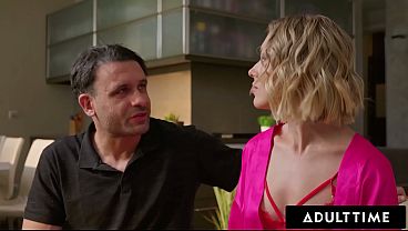 ADULT TIME - Ravishing Light-haired Angelika Grays Invites Tenants Over For Her First Relentless DP 3some