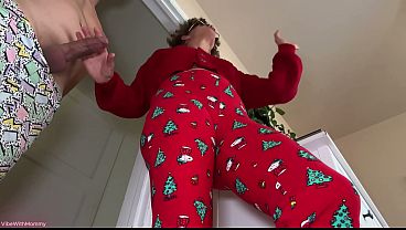 Ho Ho Holy Shit – Stepmama Takes Dirty Butt Sex On Christmas Eve!