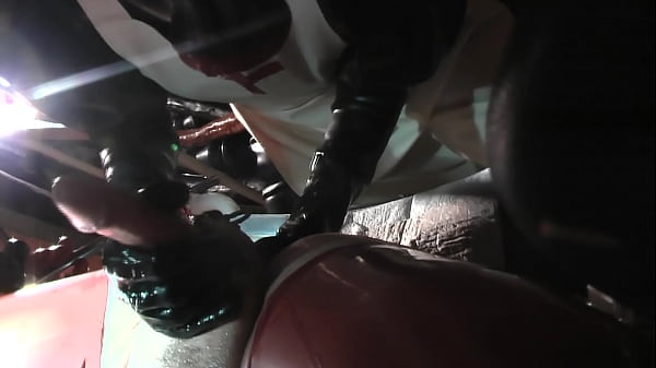 Rubbernurse Agnes - Black Nurse Dress With Gasmask, Handjob, Anal Full-hand Play, Cum
