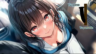 JOI HENTAI - Traviesa Te Masturba En El Tren Japonés. Voz Española.