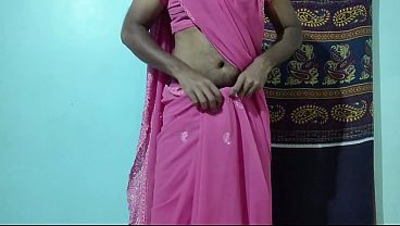 Making Sex By Removing Pink Colored Saree Wored By Stepmommy
