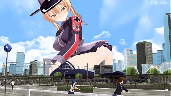 Giantess Prinz Eugen [Size Obsession, MMD]