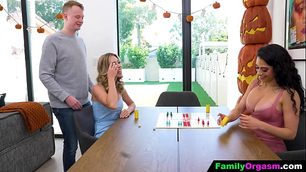 FamilyOrgasm - Stepsibling And Her Friend Passing The Day Playing With Stepbrother