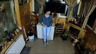 Cameltoe MILF Wobbles In Jeans – Blowjob & Spunk All Over My Puffy Jacket 334