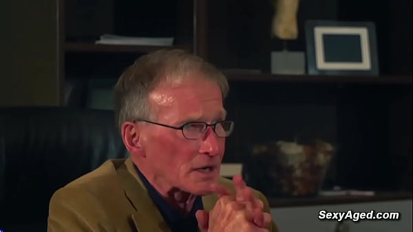 Massive Nutsack Grandpa Pounds Platinum Chick In The Office