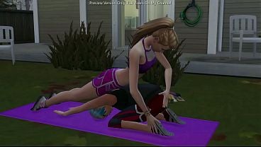 Blue Haired Emo Gf Gets Her Pussy Licked During Yoga - Sims 4 - 3D Hentai