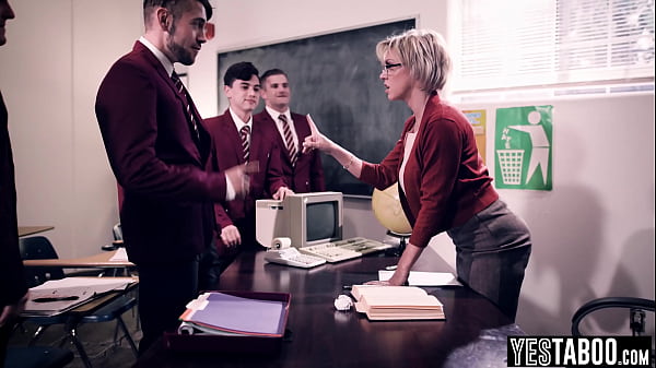 Lustful Freshmen Mass Fucking Massive Tits BBW Seasoned Tutor In Classroom