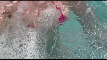 Artemisia Love Showcasing Her Pristine Busty Rack Underwater In The Pool