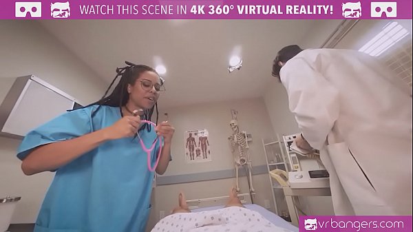 VRBangers.com-Hot Ebony Medic Kira Noir Stuffing A Patient VR Porn