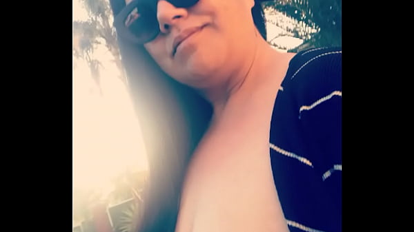 Becky Shows Her Enormous, Natural Breasts Off To The Neighbours